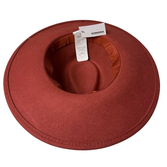 NWT Women's Sonoma Goods For Life® Faux Felt Fedora -‎ ONE SIZE Rust Fall Winter - Picture 6 of 6